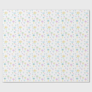 Papel De Regalo Palmeras Gráficas Retro