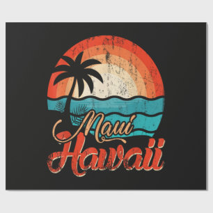 Papel De Regalo Palmeras Playa Hawaiana