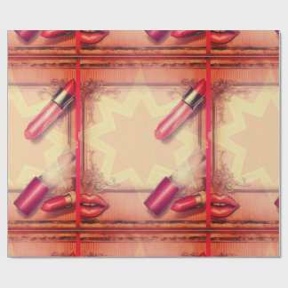 Papel De Regalo Palo de labios retro