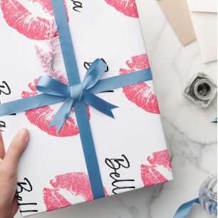 Papel De Regalo Palo de labios tira de lápiz rosa tinte de labio n