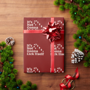 Papel De Regalo Palo Dulce Divertido Se Lama A Sí Mismo Navidad