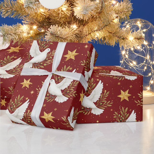 Papel De Regalo Palomas Blancas (Vacaciones)