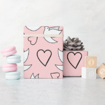 Palomas de boda para ducha de novia rosa sin costu