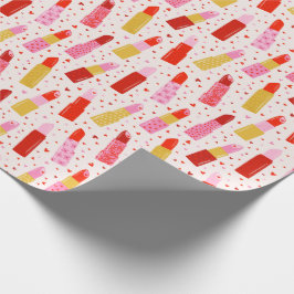 Papel De Regalo Palos adhesivos el día de San Valentín sobre crema