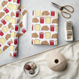Papel De Regalo Pan de sándwich de mantequilla de maní Jelly comid