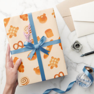 Papel De Regalo Panadería esponjosa variedad de pan snack al estil