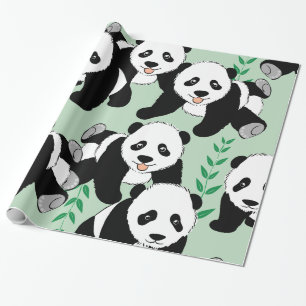 Papel De Regalo Panda Bears gráfico