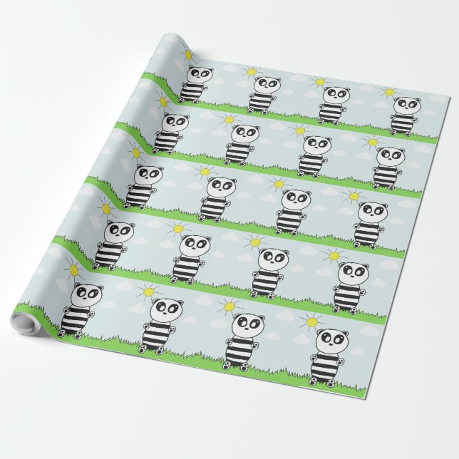 Papel De Regalo Panda Kids (Desenrollado)