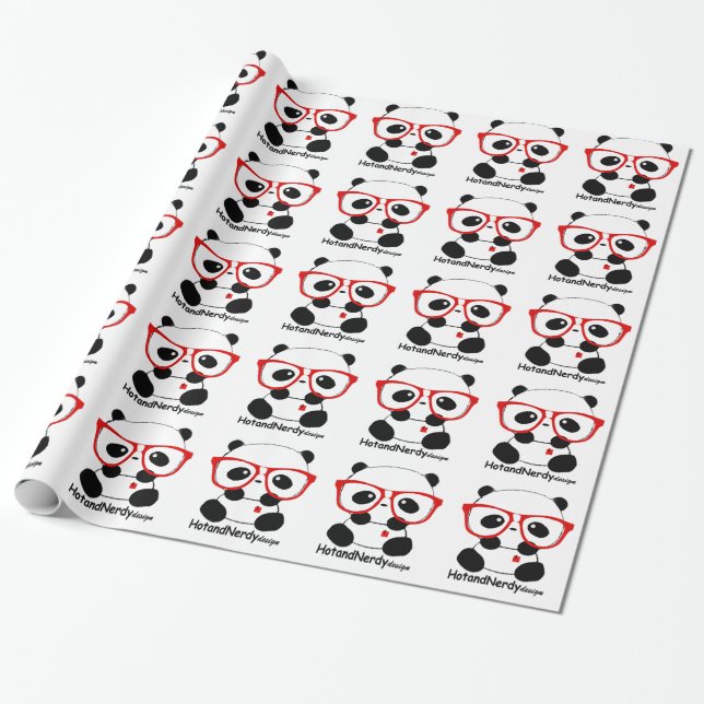 Papel De Regalo Panda Nerdy (Desenrollado)