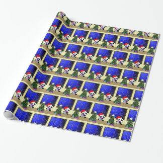 Papel De Regalo Panda Santa