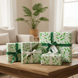 Papel De Regalo Pandan Leaf Pattern Wrapping Paper 