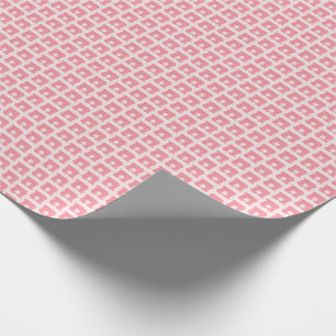 Papel De Regalo Panecillo Rosa Moderno Silueta Geométrica