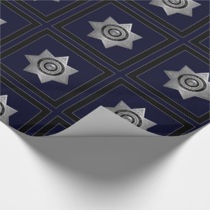 Papel De Regalo Panel de identificación de plata para funcionario 