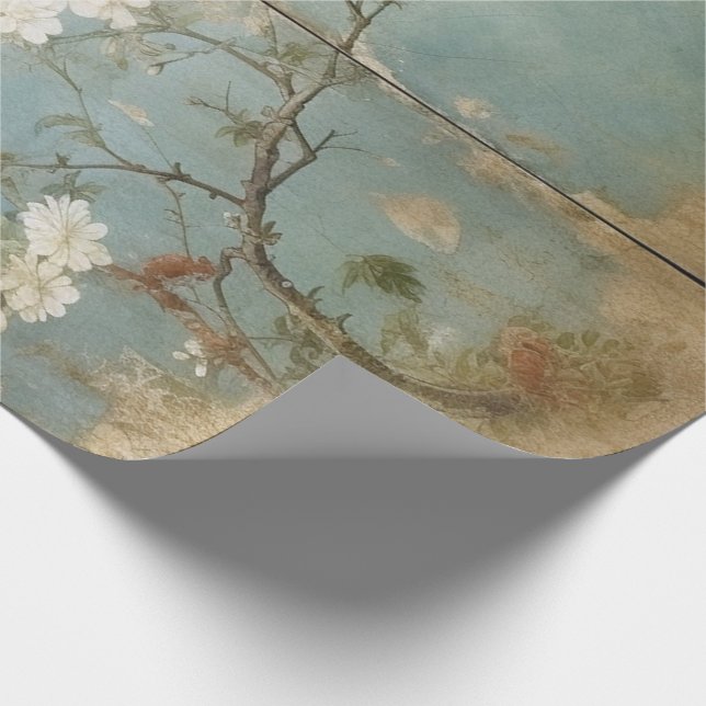 Papel De Regalo Paneles Azules de Ageo Chinoiserie (Esquina)