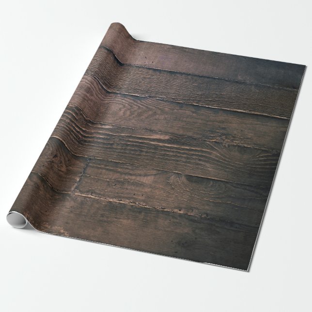 Papel De Regalo Paneles de madera marrón (Desenrollado)
