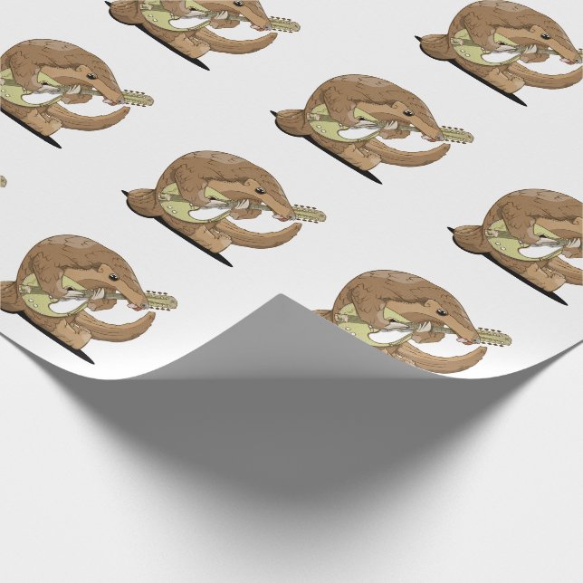 Papel De Regalo Pangolin tocando un mandolina (Esquina)