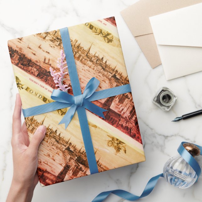 Papel De Regalo Panorama de Londres en 1616 (Regalar)