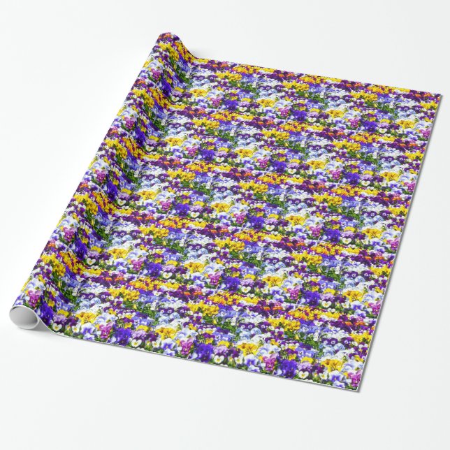 Papel De Regalo Pansies (Desenrollado)