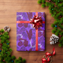 Papel De Regalo Panther Tropical Purple Rainbow