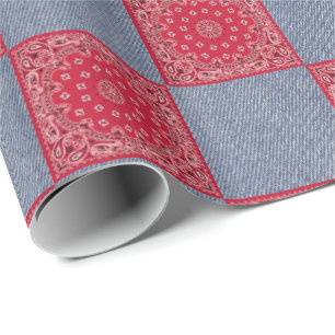 Papel De Regalo Pañuelo e impresión rojos del dril de algodón