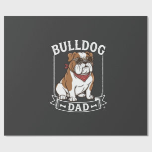 Papel De Regalo Papa Bulldog Perro Gafas de sol Bandana
