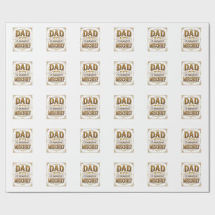Papel De Regalo Papa Co-Gerente de Travesuras Diseño de Padre Dive