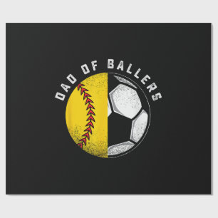 Papel De Regalo Papá de los jugadores Padre Hijo Jugador de softba