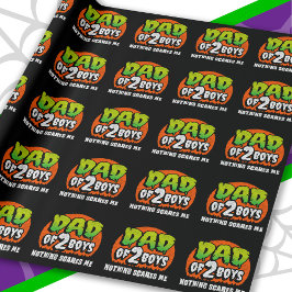 Papel De Regalo Papá Divertido de Halloween Nada Me Asusta Papá de