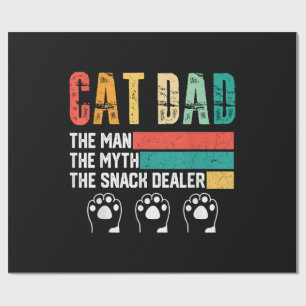 Papel De Regalo Papá gato del Día del Padre