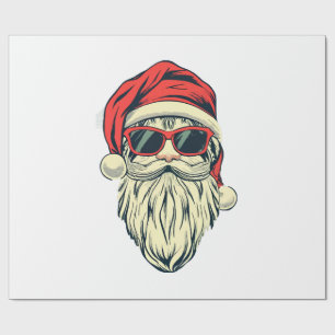 Papel De Regalo Papá Noel con gafas