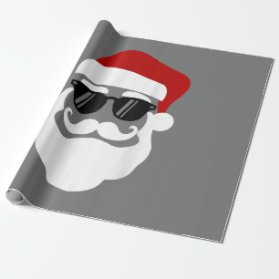 Papel De Regalo Papá Noel con gafas de sol Diseño divertido de Nav