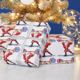 Papel De Regalo Papá Noel con Navidades Regalos envolviendo divers