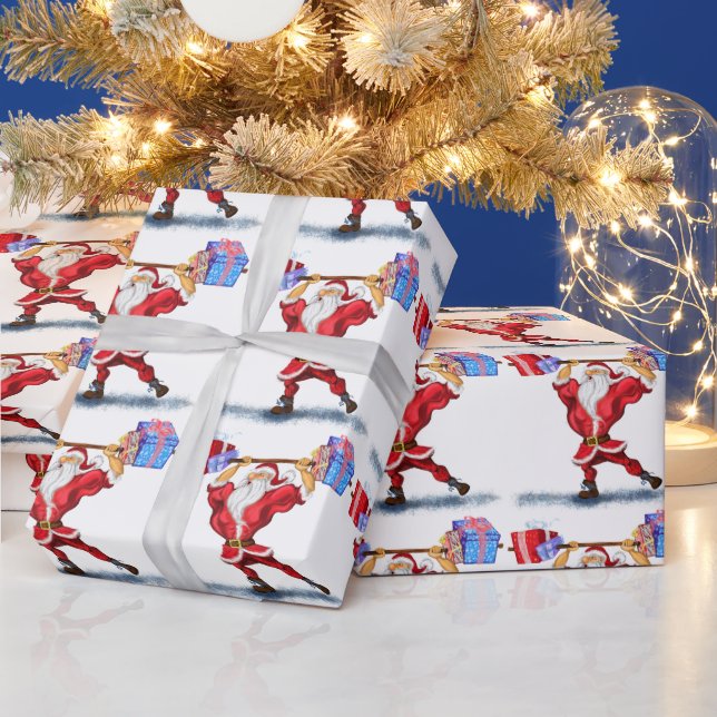 Papel De Regalo Papá Noel con Navidades Regalos envolviendo divers (Vacaciones)