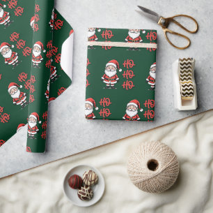 Papel De Regalo Papá Noel lindo Ho Ho Ho Navidad