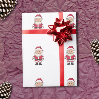 Papel De Regalo Papá Noel - Muñeca de juguete Santon Navidad