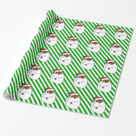 Papel De Regalo Papá Noel negro