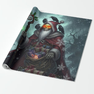 Papel De Regalo Papá Noel Oscuro de las Sombras – Esqueleto de Nav