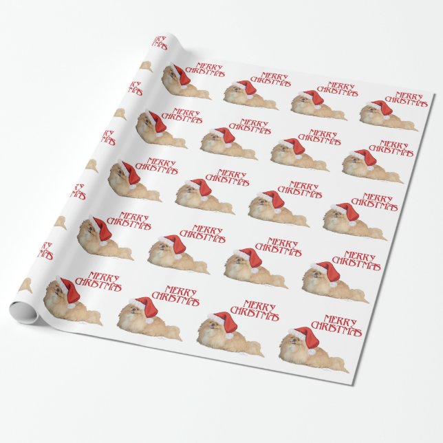 Papel De Regalo Papá Noel Pekinés (Desenrollado)
