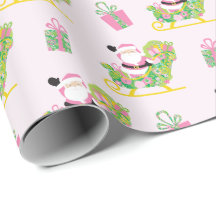 Papá Noel Preppy de Palm Beach Rosa y Verde