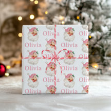 Papá Noel rosa retro personalizado
