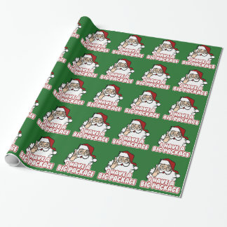 Papel De Regalo Papá Noel tiene un paquete grande