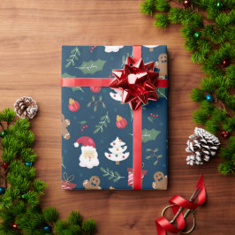 Papel De Regalo Papá Noel y adornos sin fisuras