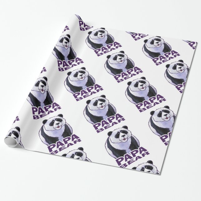 Papel De Regalo Papa Panda Bear (Desenrollado)