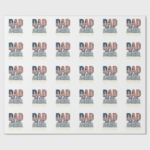 Papel De Regalo Papá Patriota Nuestro Héroe Diseño de Camiseta Vin