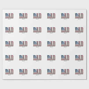 Papel De Regalo Papá Patriótico Bandera Americana Diseño Vector Vi