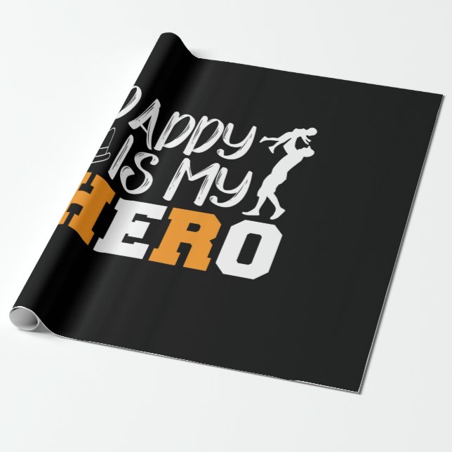 Papel De Regalo Papá Regalos | Papi es mi héroe (Desenrollado)