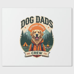 Papel De Regalo Papás Perros Vintage Tripulación De Deportes Al Ai