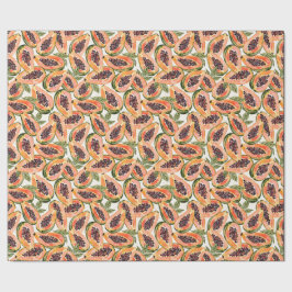 Papel De Regalo Papaya Fruit Watercolor