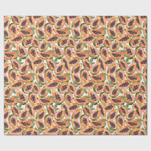 Papel De Regalo Papaya Fruit Watercolor