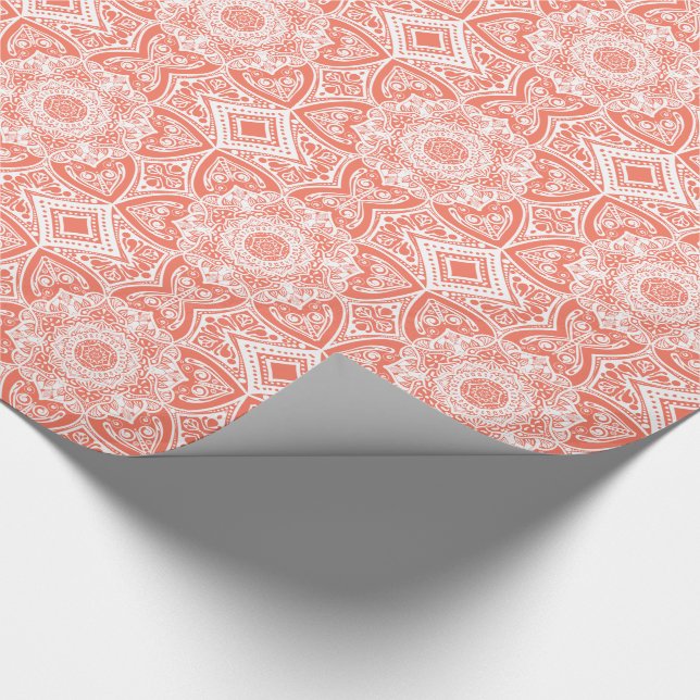 Papel De Regalo Papaya Mandala (Esquina)